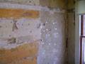Original plaster and lathe wall